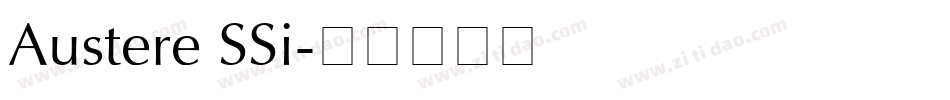 Austere SSi字体转换